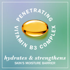 Olay loción corporal con complejo de vitamina B3 para hidratar y fortalecer la piel.