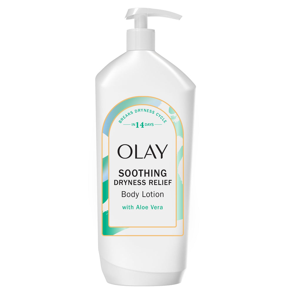 Olay loción corporal en envase de 18 onzas para hidratación duradera.