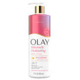 Olay Locion Cuerpo Nutritiva en botella, hidrata todo el dia