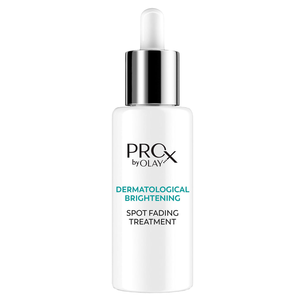 Olay Pro-X serum bottle ready for daily tone-evening routine and brighter skin.
