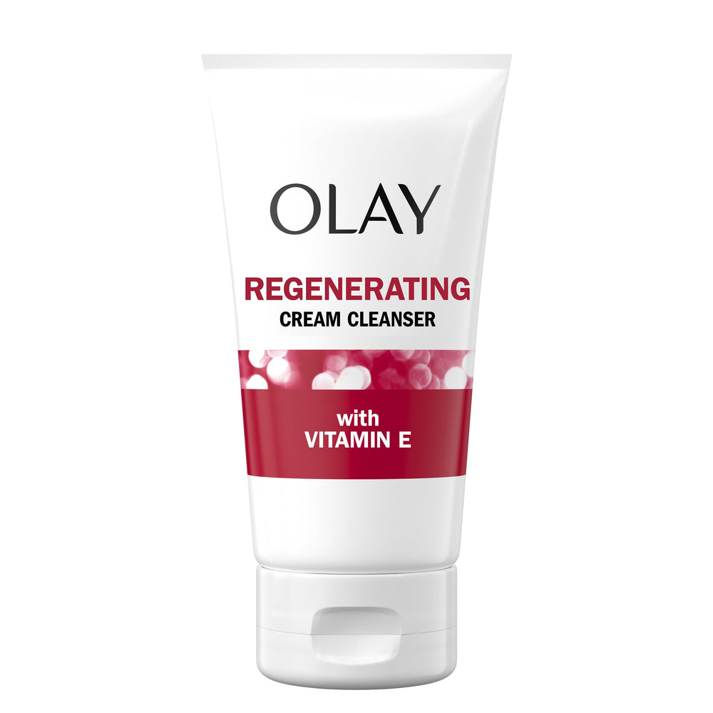 Olay Regenerist: botella del limpiador crema, ideal para limpieza profunda y rutina diaria.