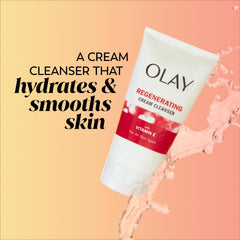 Olay Regenerist: textura cremosa que exfolia suavemente para piel más suave.