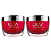 Olay Regenerist Micro-Sculpting Cream jar closeup highlighting rich hydration texture.