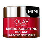 Olay Regenerist Micro-Sculpting Cream jar closeup showing premium hydration for aging skin