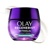 Olay Regenerist Retinol 24 night cream bottle for overnight hydration