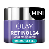 Olay Retinol 24 crema nocturna en bote para hidratación profunda durante la noche.