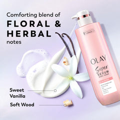 Olay Super Serum: hidratación 24 horas para piel normal durante el día.
