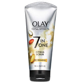 Olay Total Effects refreshing citrus scrub bottle front view showing gentle exfoliation for smooth skin