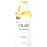 Olay Ultra Moisture Body Wash bottle with creamy lather for hydrated skin