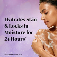 Olay Visions of Sugarplums bottle pump demonstrating easy dispensing for daily use