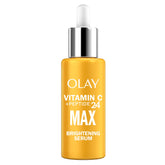 Olay Vitamin C Max Serum: botella elegante para una absorción suave y brillo luminoso.