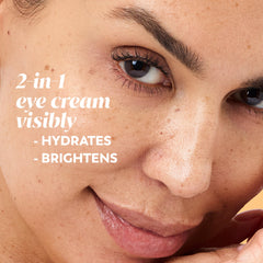 Olay vitamin C peptide eye cream close-up bottle shows nourishing formula