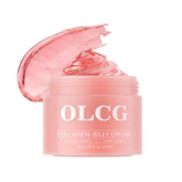 OLCG Collagen Jelly Cream in a jar showing rich gel texture for daily hydration.