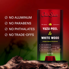 Aroma de Old Spice Yuzu Peel, nota cítrica para energizar el día.
