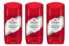 Desodorante Old Spice Alto Rendimiento Puro Deporte para hombre, empaque de 3 onzas, protección duradera.