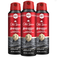 Old Spice aluminum-free body spray bottle with 24/7 signature scent and long-lasting freshness.