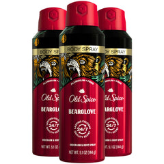 Old Spice Bearglove bottle front view highlighting a bold daily fragrance