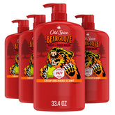 Old Spice Bearglove bottle pour for a quick refreshing cleanse