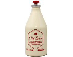 Old Spice Classic After Shave cap closeup highlighting splash-on design