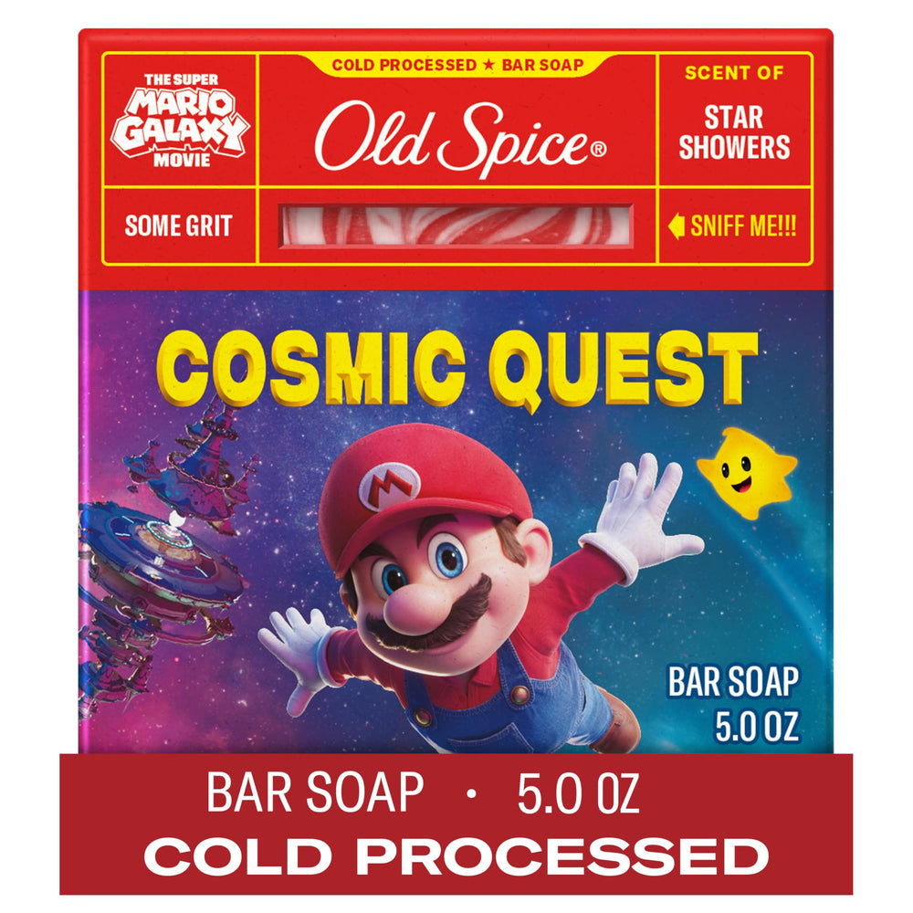 Old Spice Cosmic Quest bar soap front view for daily cleansing