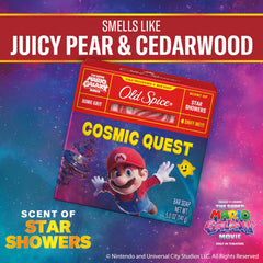 Old Spice Cosmic Quest packaging box featuring The Super Mario Galaxy collab
