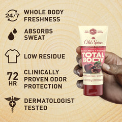 Aplicación en axilas con Old Spice para protección diaria sin irritación