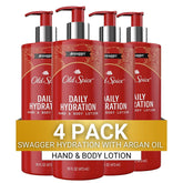 Old Spice Daily Hydration lotion pump for easy, even application and all-day moisture.