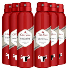 Old Spice original scent body spray bottle for all-day freshness and quick-dry protection.