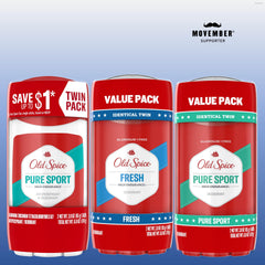 Aplicación en barra de Old Spice High Endurance, aluminio-free para uso diario.