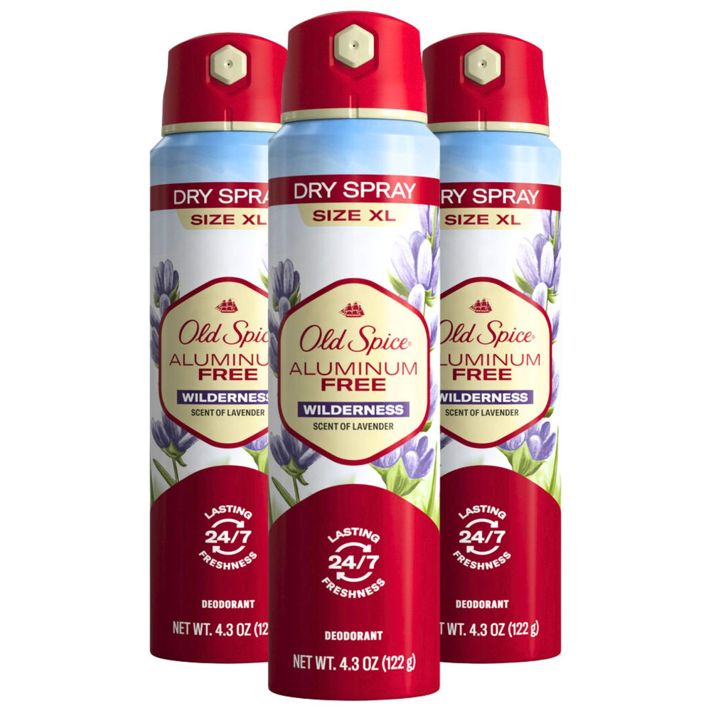 Old Spice desodorante seco libre de aluminio para axilas, protección diaria