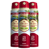 Old Spice Fiji sin aluminio pack de 3 frascos para uso diario.