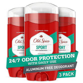 Desodorante Old Spice Sport Endurance en pack de tres, ideal para uso diario.