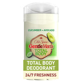 Old Spice desodorante total cuerpo en 3oz con fragancia pepino-aguacate para uso diario.