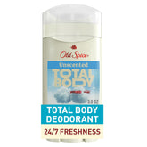 Old Spice desodorante total cuerpo, aplicación suave para frescura diaria.