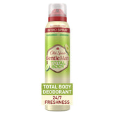 Old Spice desodorante total cuerpo en botella para uso diario.