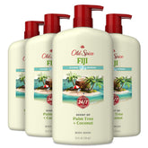 Old Spice Fiji body wash bottle pour for daily freshness