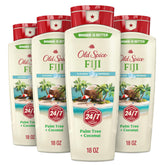Old Spice Fiji body wash bottle pour with tropical freshness for daily cleansing