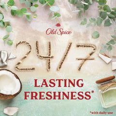 Old Spice GentleMan's eucalyptus coconut bottle ready for daily use and refreshing scent
