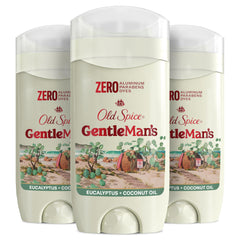 Old Spice GentleMan's pack3 front bottle showing aluminum-free deodorant for all-day freshness