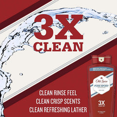 Old Spice High Endurance lather foams in hands for thorough cleansing.