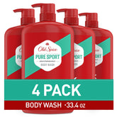 Old Spice High Endurance bottle pour for fast cleansing and a bold start.