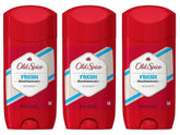 Old Spice High Endurance Fresh desodorante en barra, paquete de tres para uso diario.
