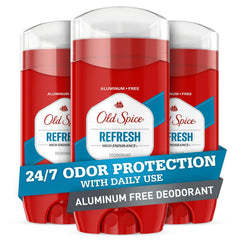 Old Spice High Endurance Refresh desodorante para hombre en empaque de 3 oz; protección diaria.