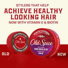 Aplicación en manos de Old Spice High Hold Clay para definir el estilo.