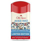 Old Spice Holidude Jacked Frost deodorant bottle for all-day holiday freshness.