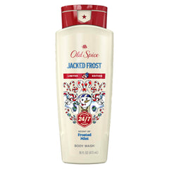 Old Spice Holidude Jacked Frost, botella visible, aroma refrescante para el día a día.