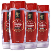 Old Spice Hydro Wash bottle pour showing easy dispense for daily cleansing
