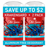 Old Spice Krakengard desodorante sin aluminio protege el olor 24/7.