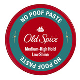 Old Spice No-Poof Paste botella para control del peinado y look definido.