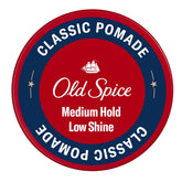 Pomada Old Spice para cabello masculino con fijación media para peinados duraderos.